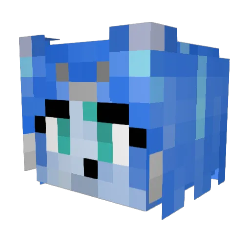 Aetherish Minecraft avatar head, 3D render