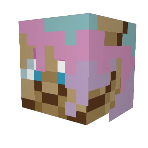 Aetherius1 Minecraft avatar head, 3D render