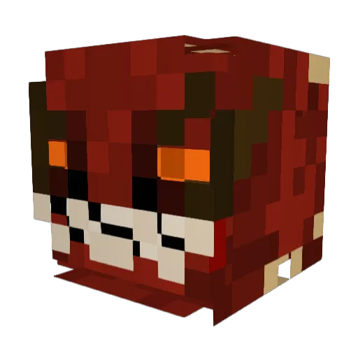 Aethernail Minecraft avatar head, 3D render