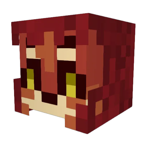 Aethernet0 Minecraft avatar head, 3D render