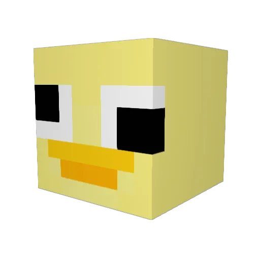 Aetherphoxx Minecraft avatar head, 3D render