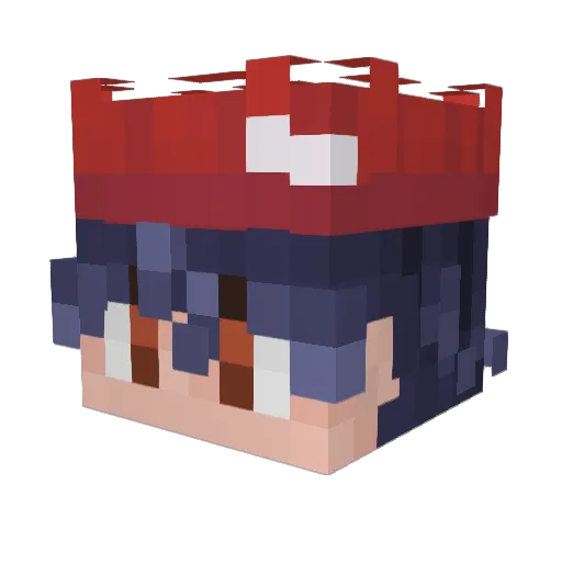 Aetheryll Minecraft avatar head, 3D render