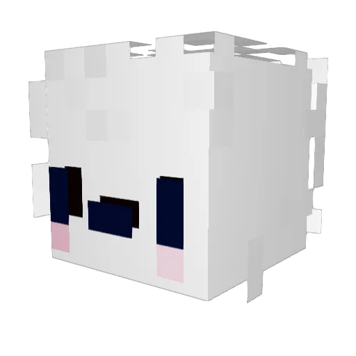 Aethirial Minecraft avatar head, 3D render