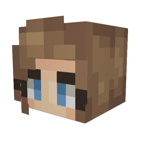 Aethlinn Minecraft avatar head, 3D render