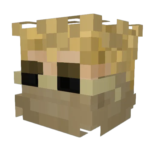 Aethnr Minecraft avatar head, 3D render