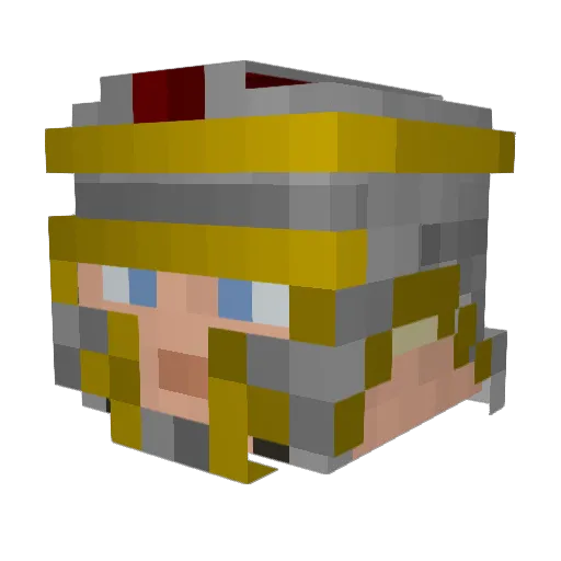 Aetholite Minecraft avatar head, 3D render