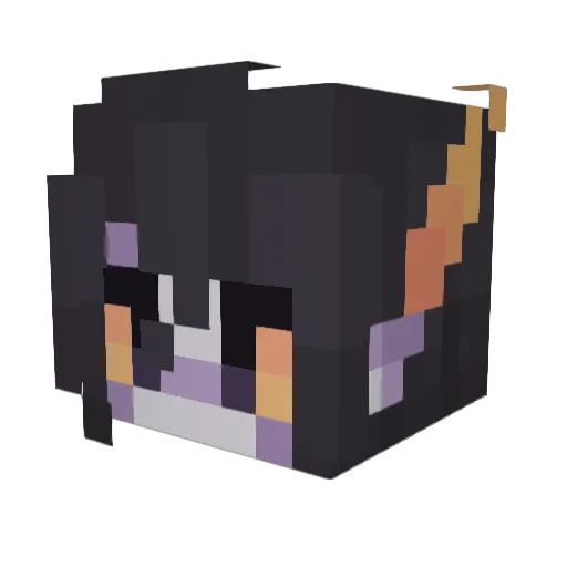 Aethross Minecraft avatar head, 3D render