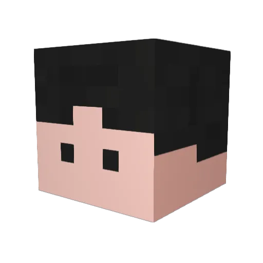 Aethyx Minecraft avatar head, 3D render