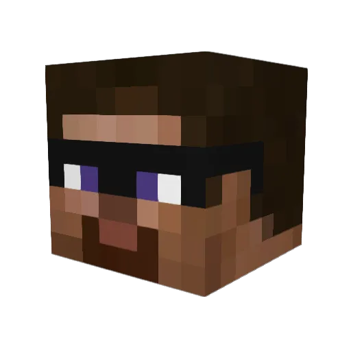 Aetius_ Minecraft avatar head, 3D render