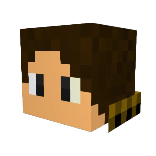 Aetiuz Minecraft avatar head, 3D render