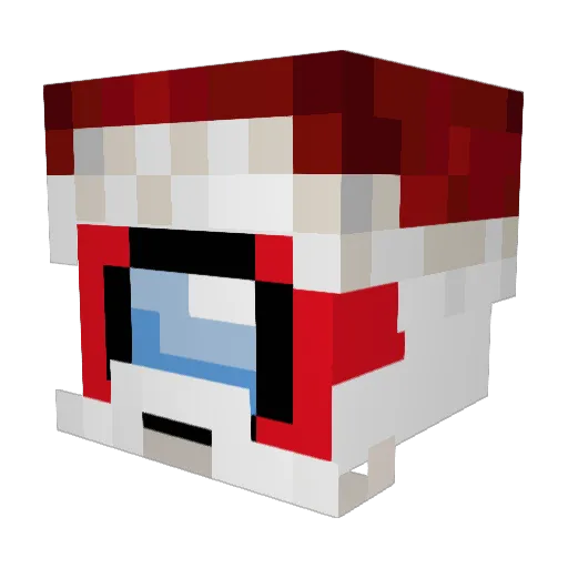 Aetrum Minecraft avatar head, 3D render