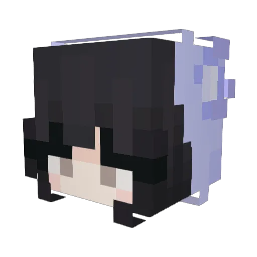 Aetss Minecraft avatar head, 3D render