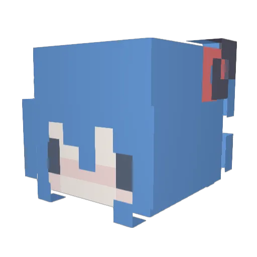 Aetthr Minecraft avatar head, 3D render