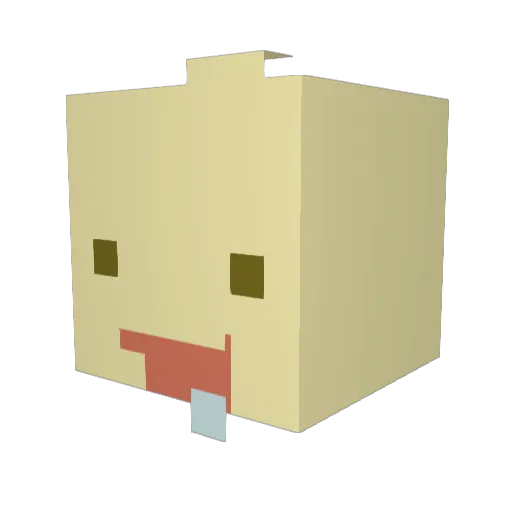 Aeu_ Minecraft avatar head, 3D render