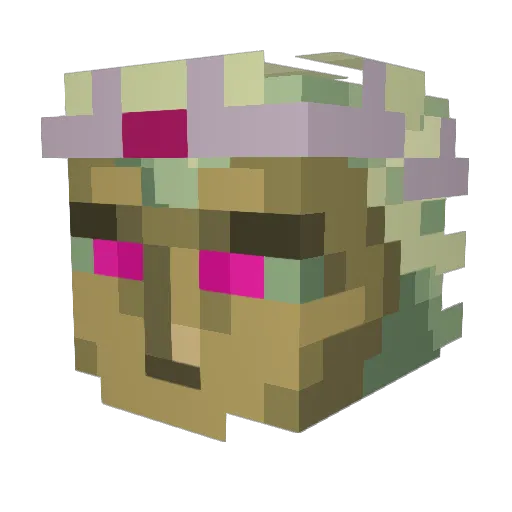 Aeveros Minecraft avatar head, 3D render