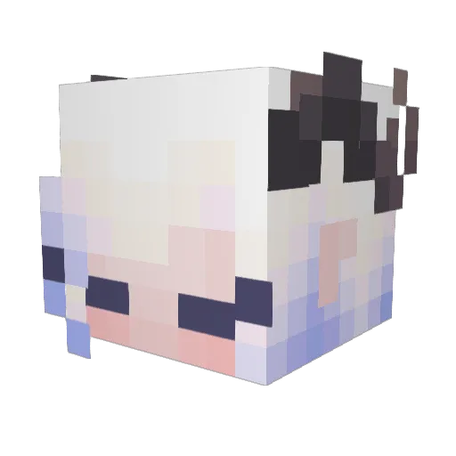 Aeviel Minecraft avatar head, 3D render