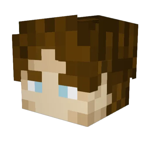 Aevum8 Minecraft avatar head, 3D render