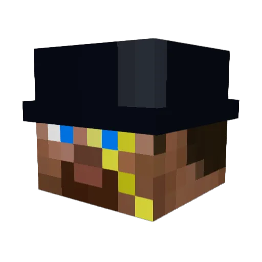 AevumSees Minecraft avatar head, 3D render