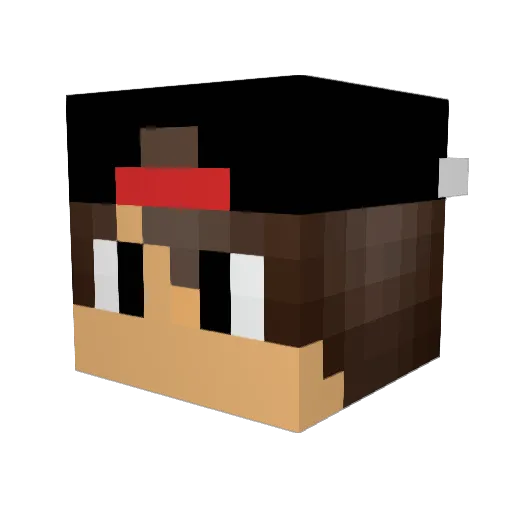 AexelHD Minecraft avatar head, 3D render