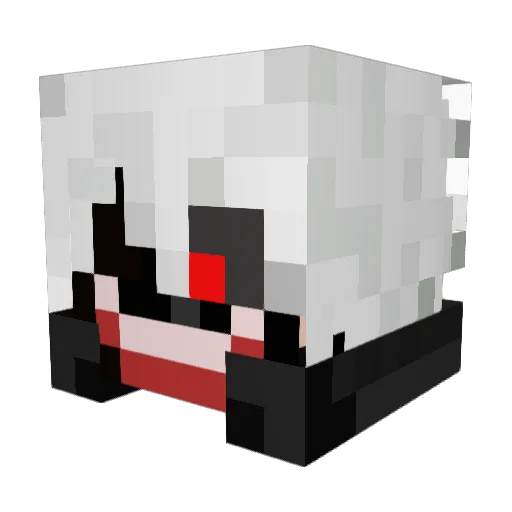 AexisX Minecraft avatar head, 3D render