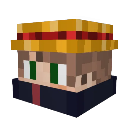 Aexium Minecraft avatar head, 3D render
