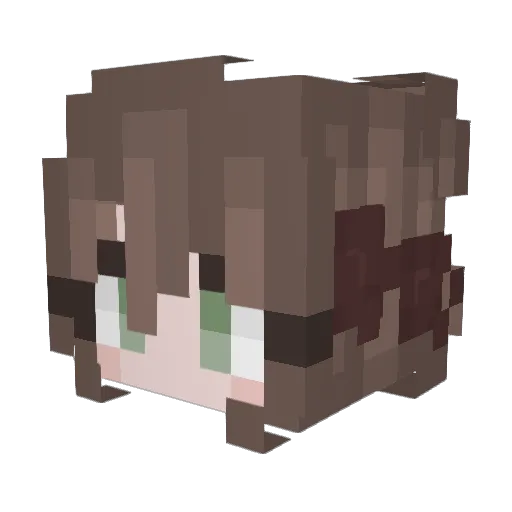 Aexxis Minecraft avatar head, 3D render