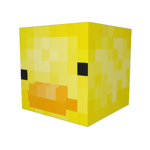 Aeyela Minecraft avatar head, 3D render