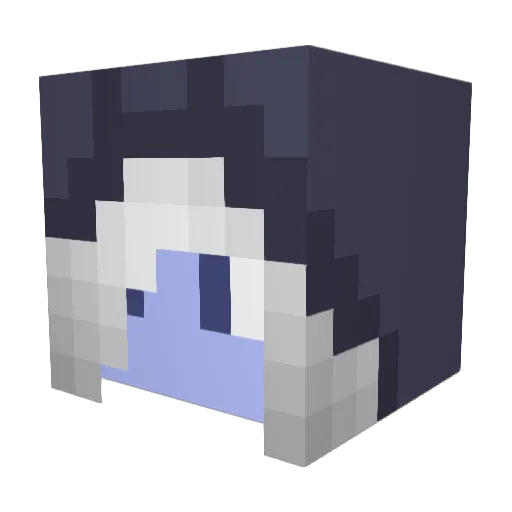 Aezely Minecraft avatar head, 3D render
