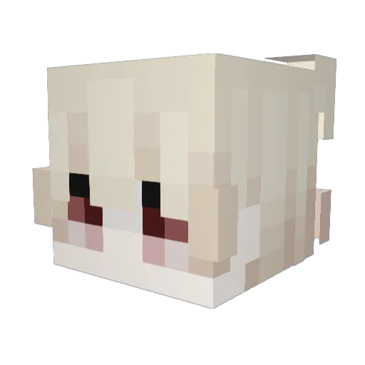 Aezoxy Minecraft avatar head, 3D render