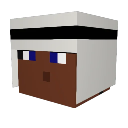 Aezzzz Minecraft avatar head, 3D render