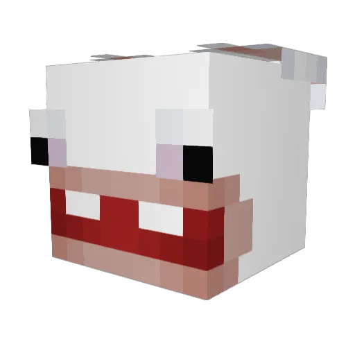 AfIol Minecraft avatar head, 3D render