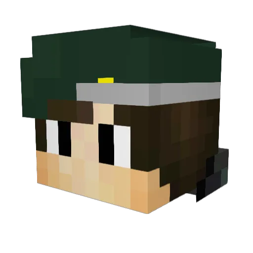 AfTeR014 Minecraft avatar head, 3D render