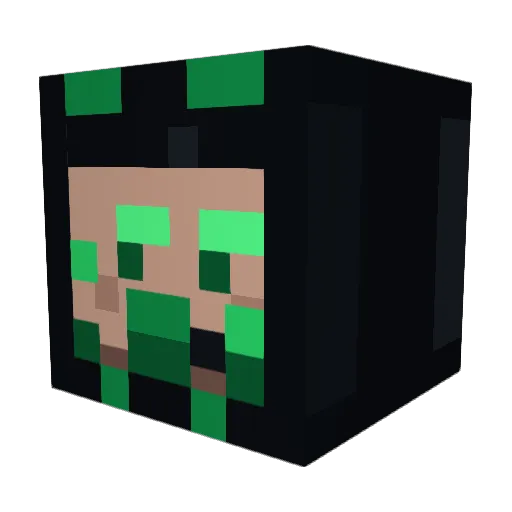 Afamant Minecraft avatar head, 3D render