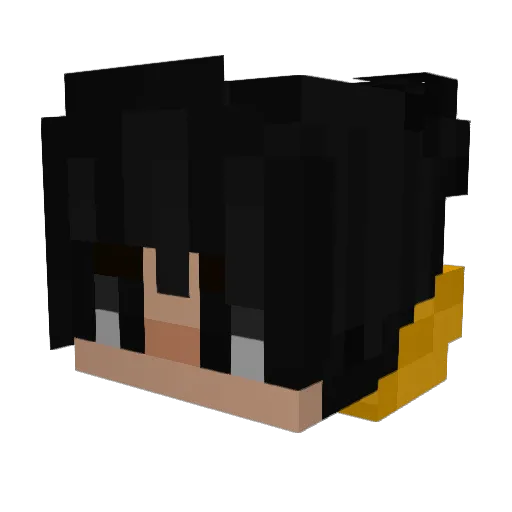 Afaq_ Minecraft avatar head, 3D render