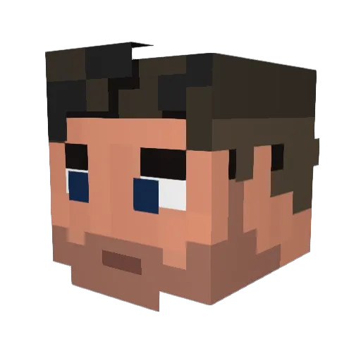 Afarewq Minecraft avatar head, 3D render