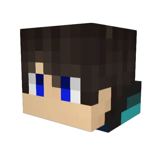 AfeacK Minecraft avatar head, 3D render