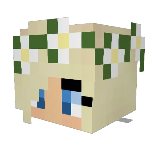 Afenz Minecraft avatar head, 3D render