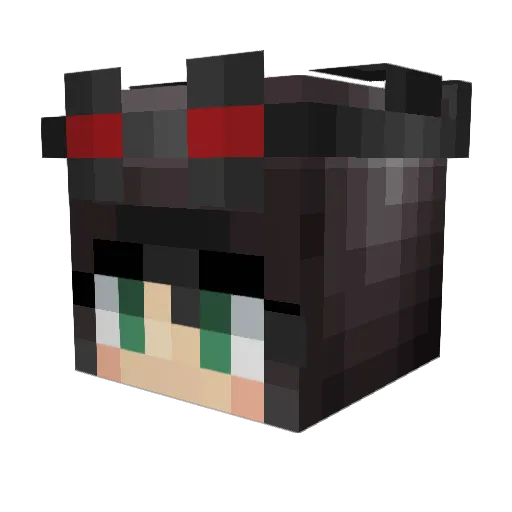 AferDita22 Minecraft avatar head, 3D render
