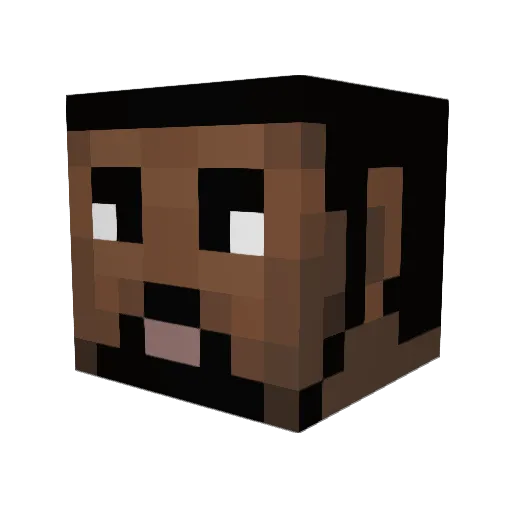 Aferaa_ Minecraft avatar head, 3D render