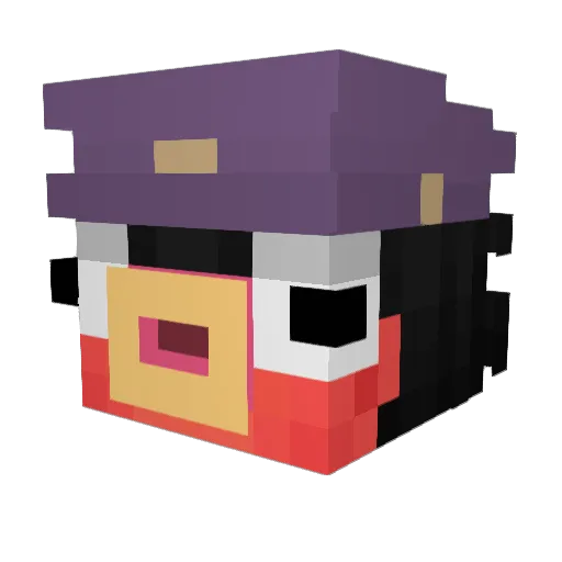 Afergiusz Minecraft avatar head, 3D render