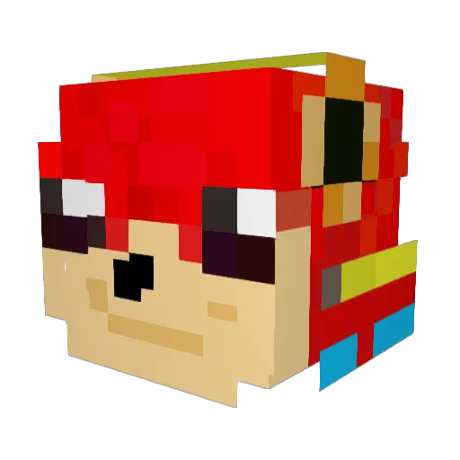 Afet_caft Minecraft avatar head, 3D render