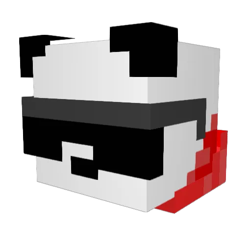 Aff_69 Minecraft avatar head, 3D render