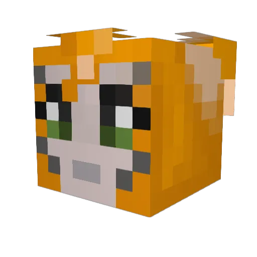 AffaSev Minecraft avatar head, 3D render
