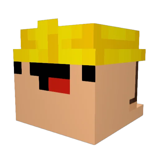 AffeJoy Minecraft avatar head, 3D render