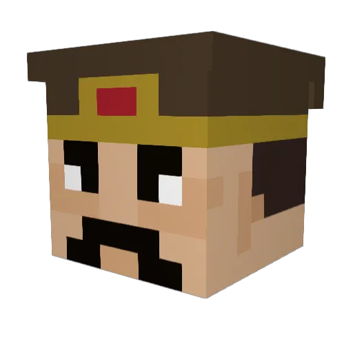 Affealexander49 Minecraft avatar head, 3D render