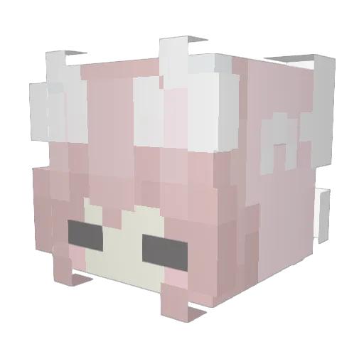 Affectionate_two Minecraft avatar head, 3D render