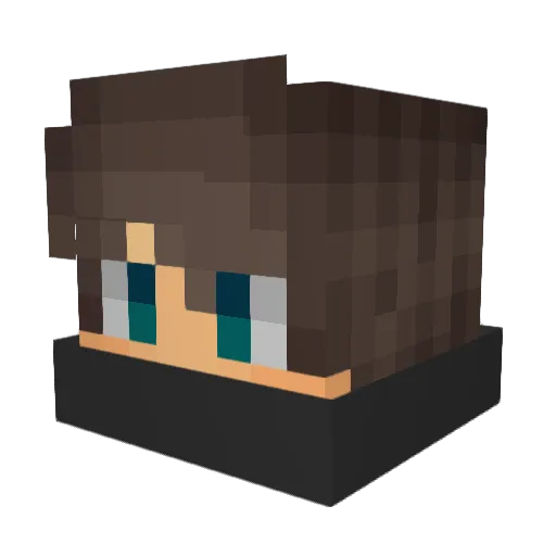 Affectum Minecraft avatar head, 3D render