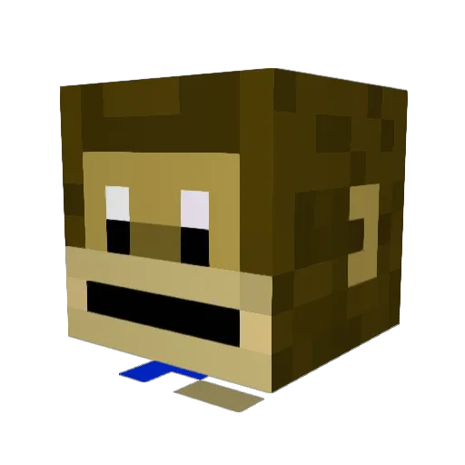 AffenKobb Minecraft avatar head, 3D render