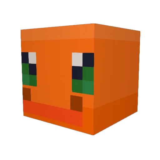 Afferin Minecraft avatar head, 3D render
