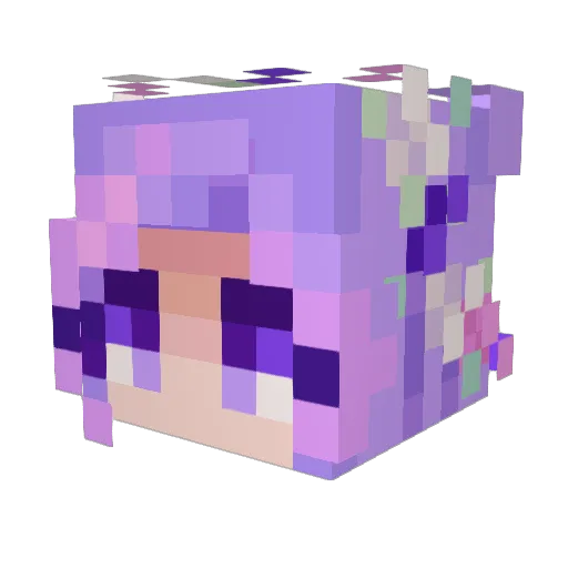 Affilix Minecraft avatar head, 3D render